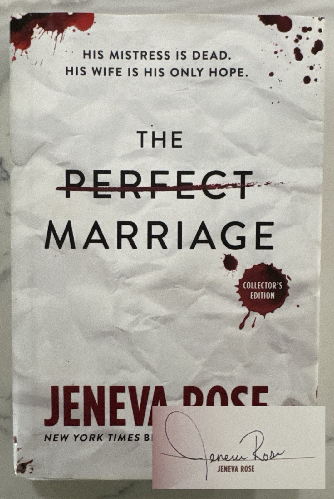 The Perfect Marriage by Jeneva Rose (SIGNED, HC, Collectors Edition, 2024)