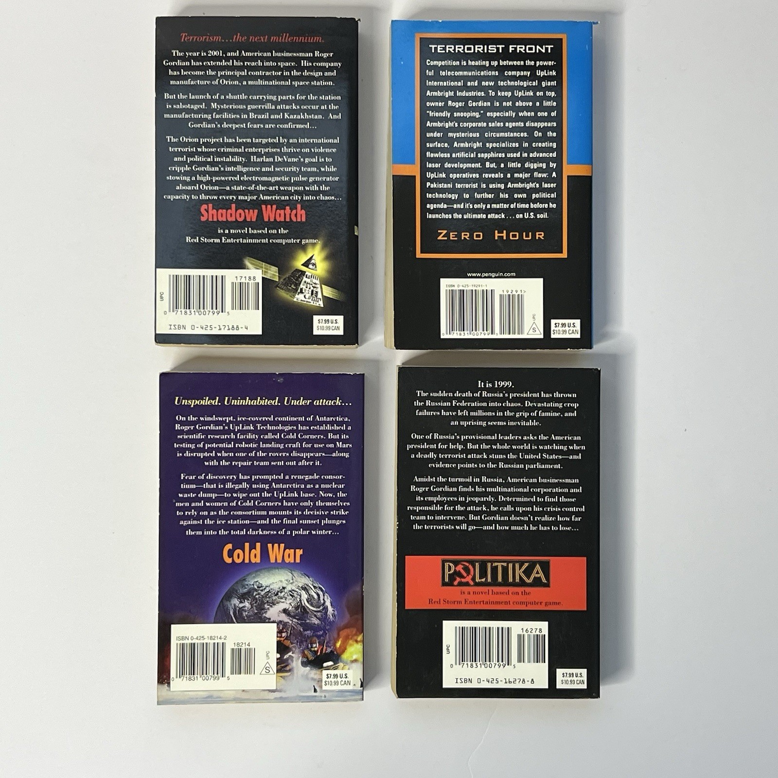 Tom Clancy Power Plays Series Bundle Of 4 Vintage Paperback Books