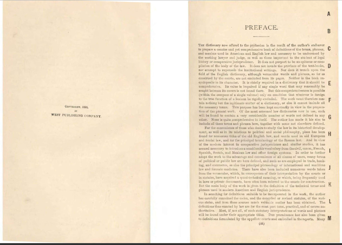 Black’s Law Dictionary, First Edition (1st Edition 1891) – PDF E-Book on CD-ROM