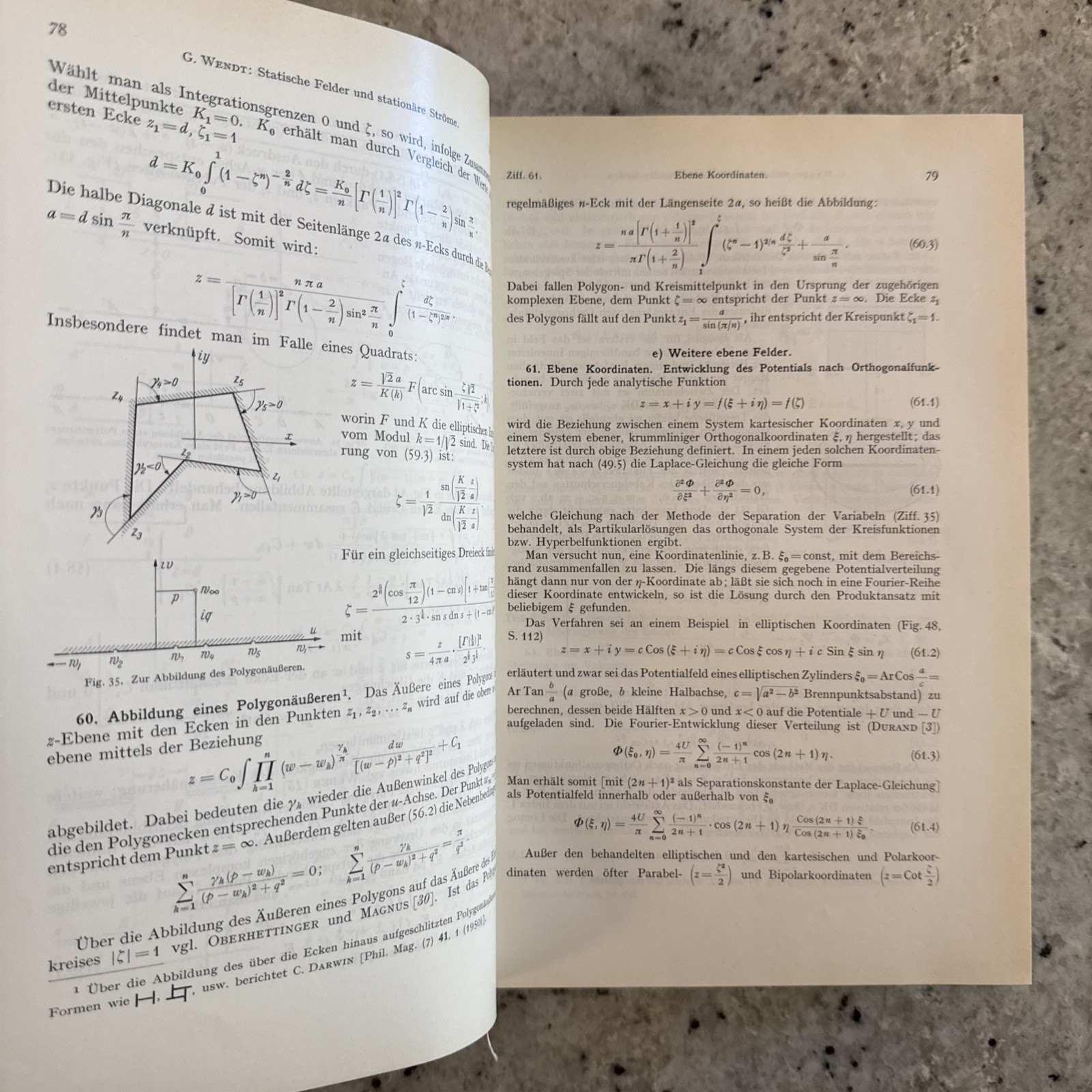 Vintage 1958 Springer Physics XVI: Electric Fields & Waves, Flügge HC Ger/Eng