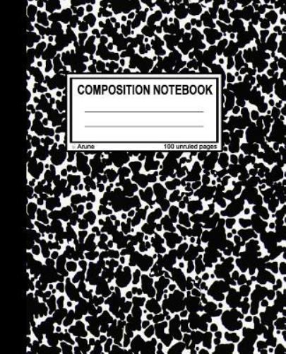Unruled Composition Notebook: 100 unruled pages [50 sheets], 7.5″ x 9.25, black