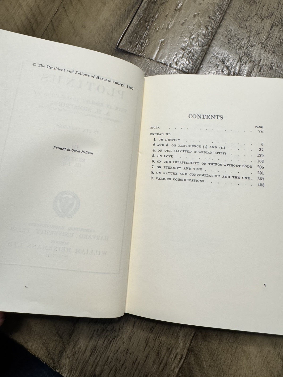 Plotinus Enneads Vol 1, 2, 3 translated by H. Armstrong – Loeb Classical Library