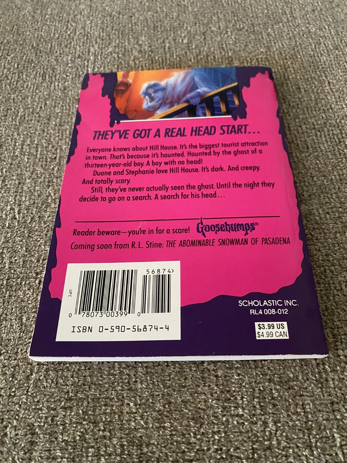 Like New 1st print Goosebumps #37 The Headless Ghost ~ R.L. Stine