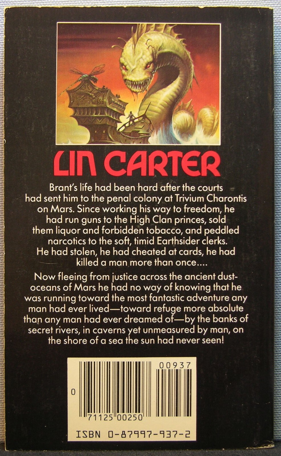 Carter, Lin – Down to a Sunless Sea PBO 1st Edition 1984 Very Good-