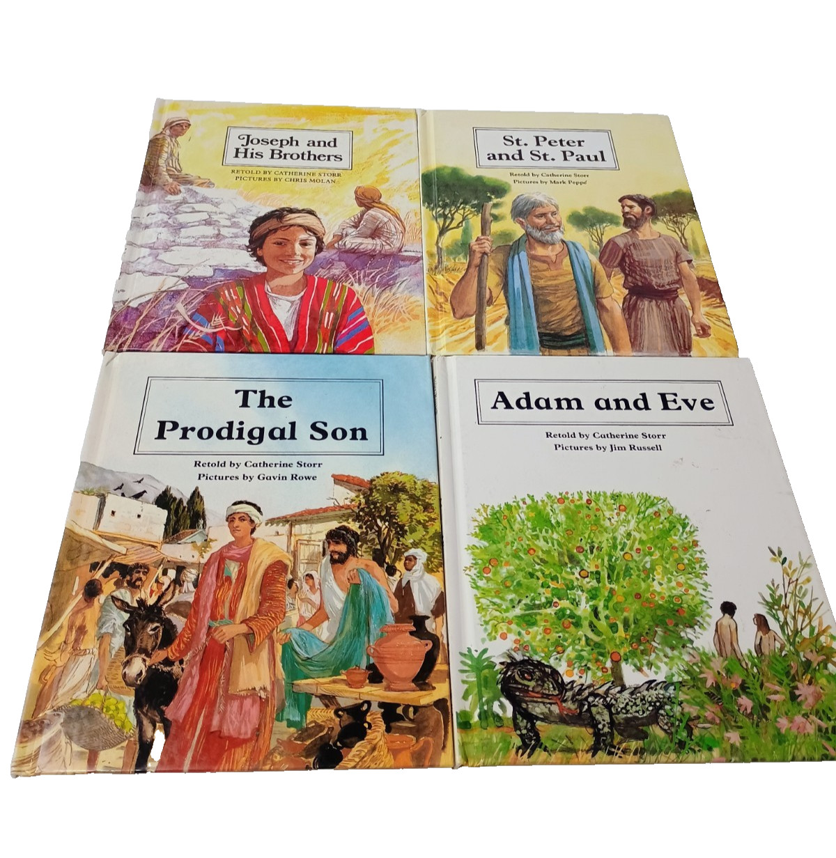 People of the Bible Book Lot Of 4 Catherine Storr HC Peter Paul Joseph Adam Eve
