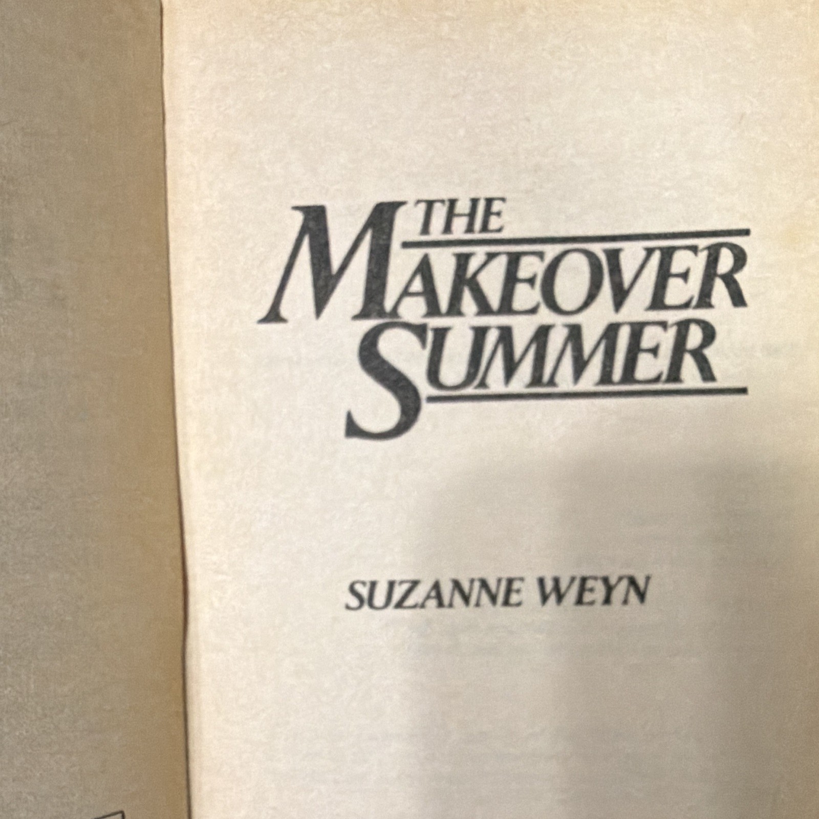 The Makeover Summer Suzanne Weyn Avon Flare 1990 Mass Market Ages 9-12 Novel