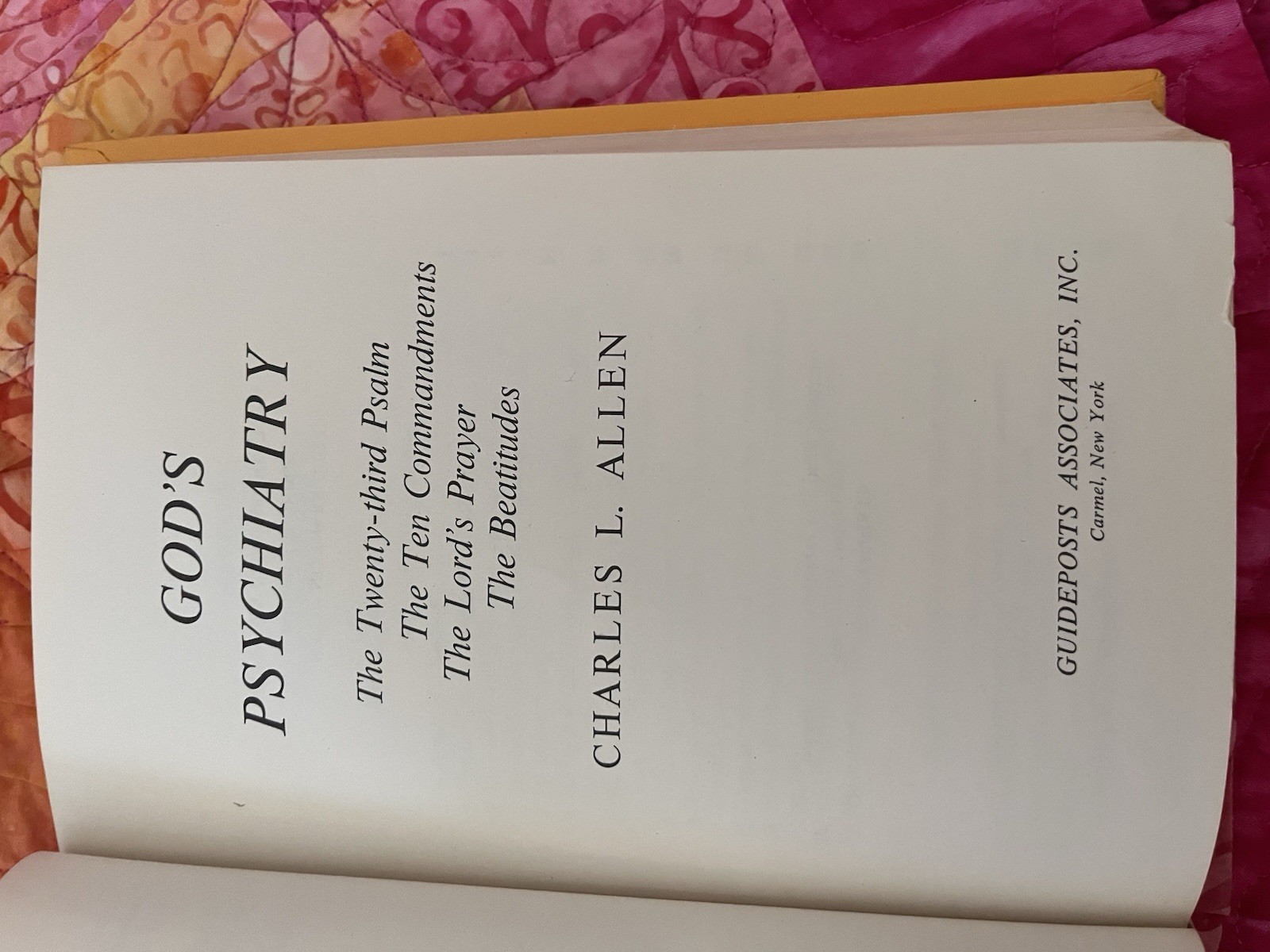 God’s Psychiatry Hardcover Charles L. Allen Another Guideposts Selection
