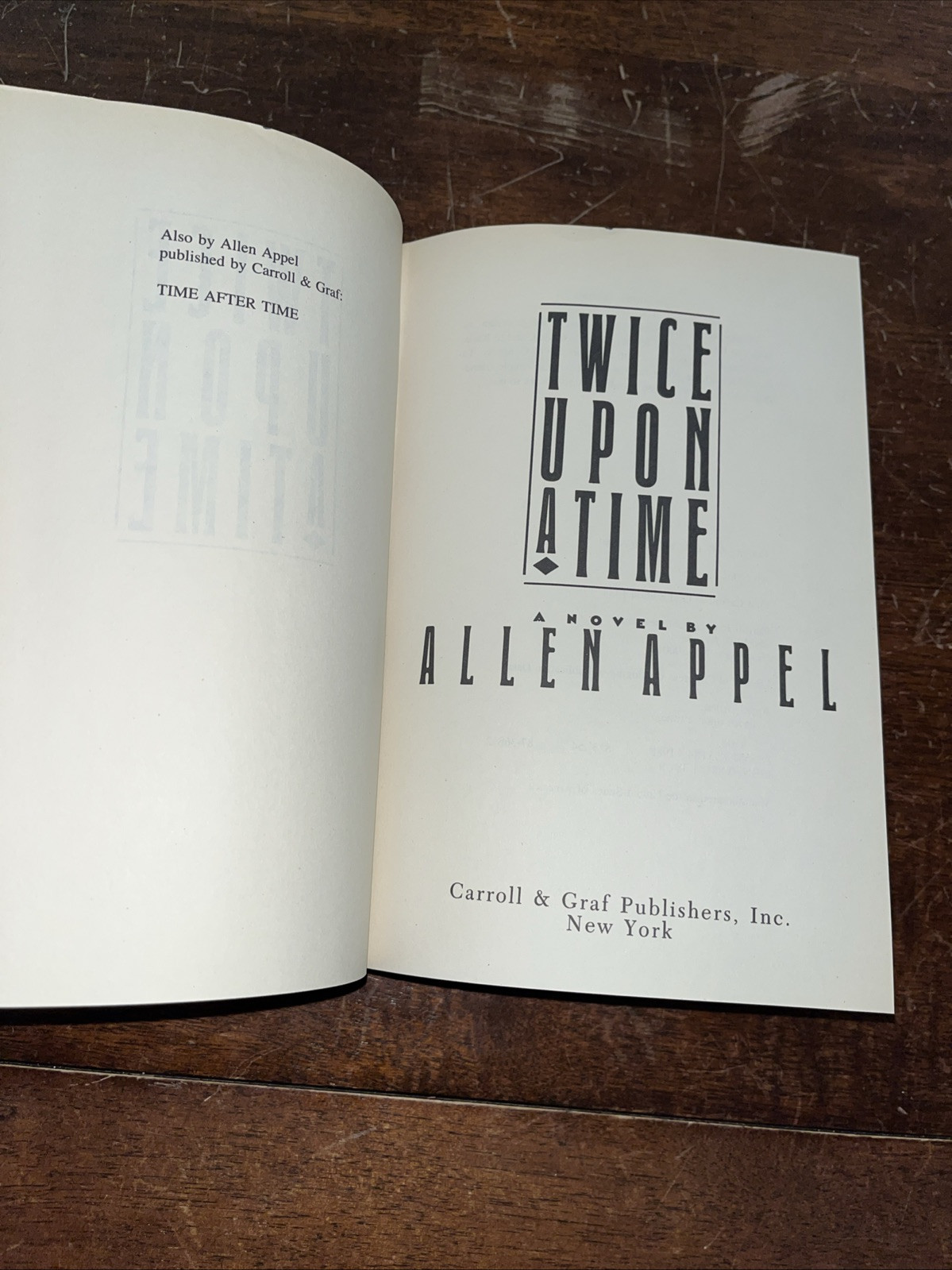 TWICE UPON A TIME By Allen Appel – Hardcover 1st Edition
