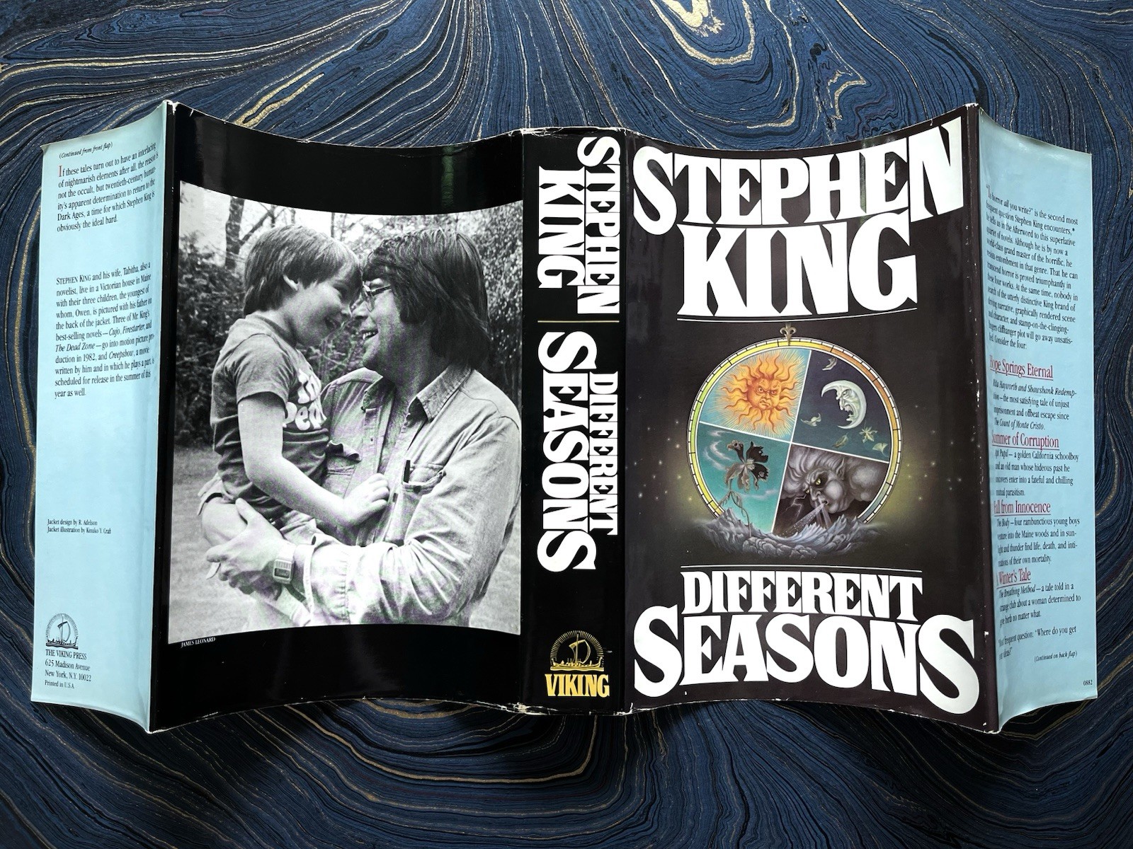 DIFFERENT SEASONS ~ STEPHEN KING (1982, Viking) HC/DJ VG Bce Vintage Horror