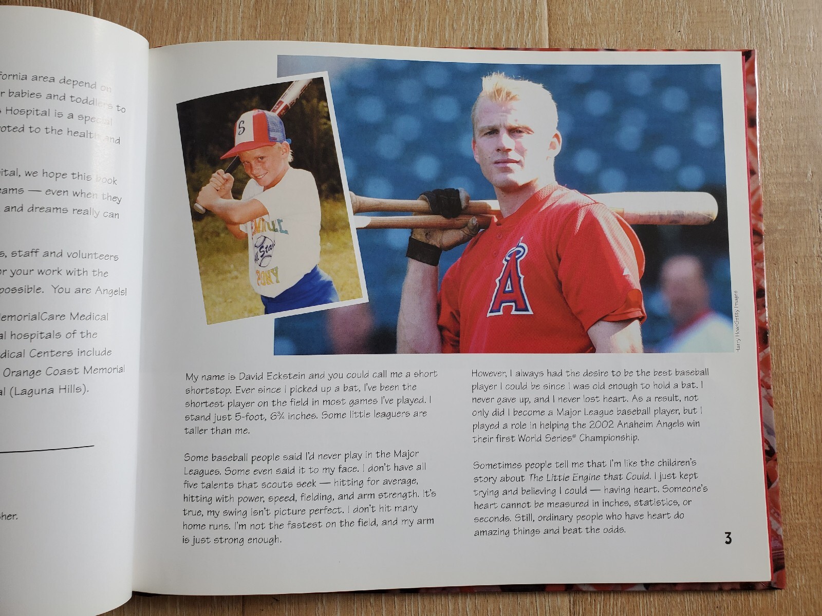 HAVE HEART David Eckstein with Greg Brown 2003 HC Los Angeles Anaheim Angels