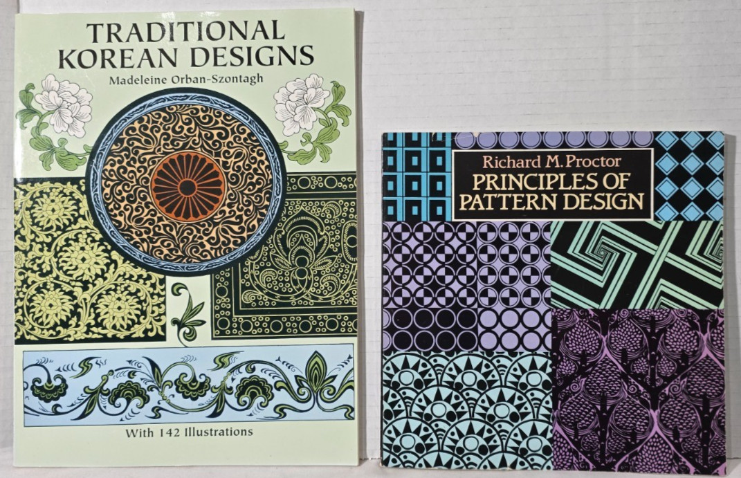 2 Books; Principles of Pattern Design and Traditional Korean Designs