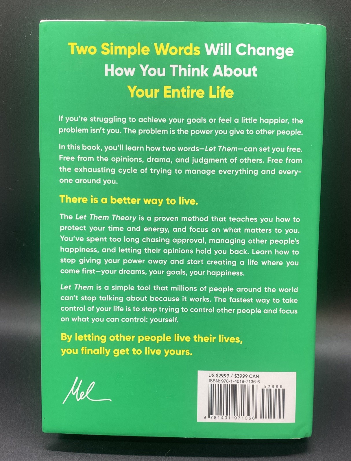 The Let Them Theory by Mel Robbins Self-Help Personal Growth Hay House: VG