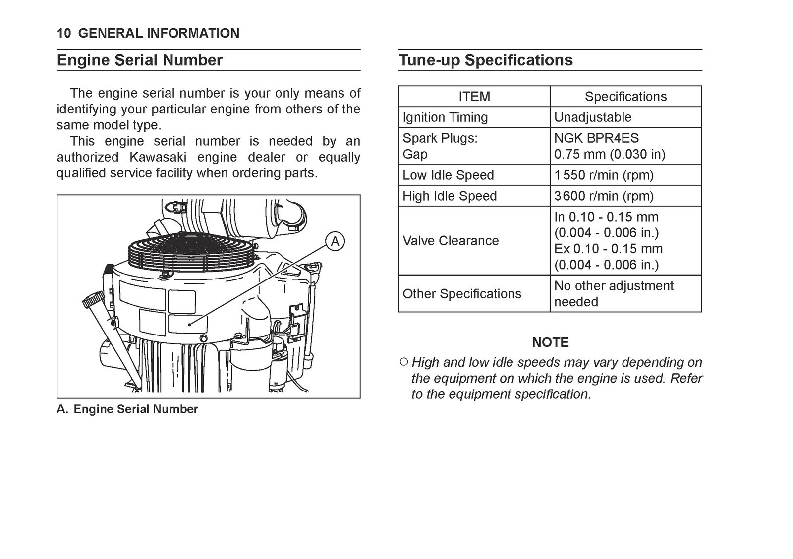 KAWASAKI General Purpose Engine Owners Manual EXTRA-DUTY SPIRAL SECURED, TOUGH J