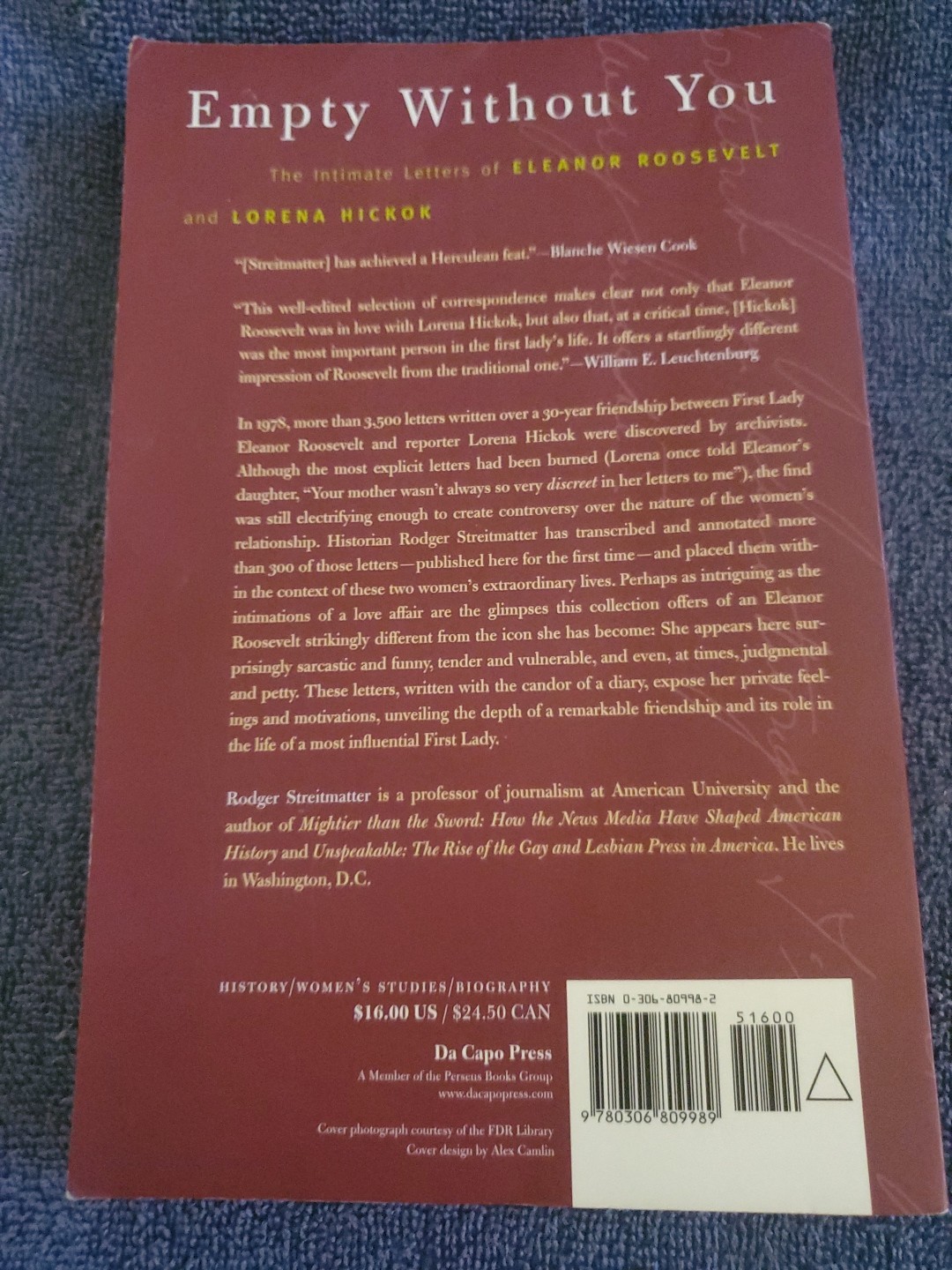Empty Without You: The Intimate Letters Of Eleanor Roosevelt And Lorena Hick…
