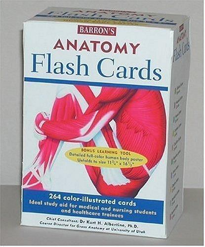 Barron’s Anatomy Flashcards : 264 Full-Color Cards by Kurt H. Albertine… D4