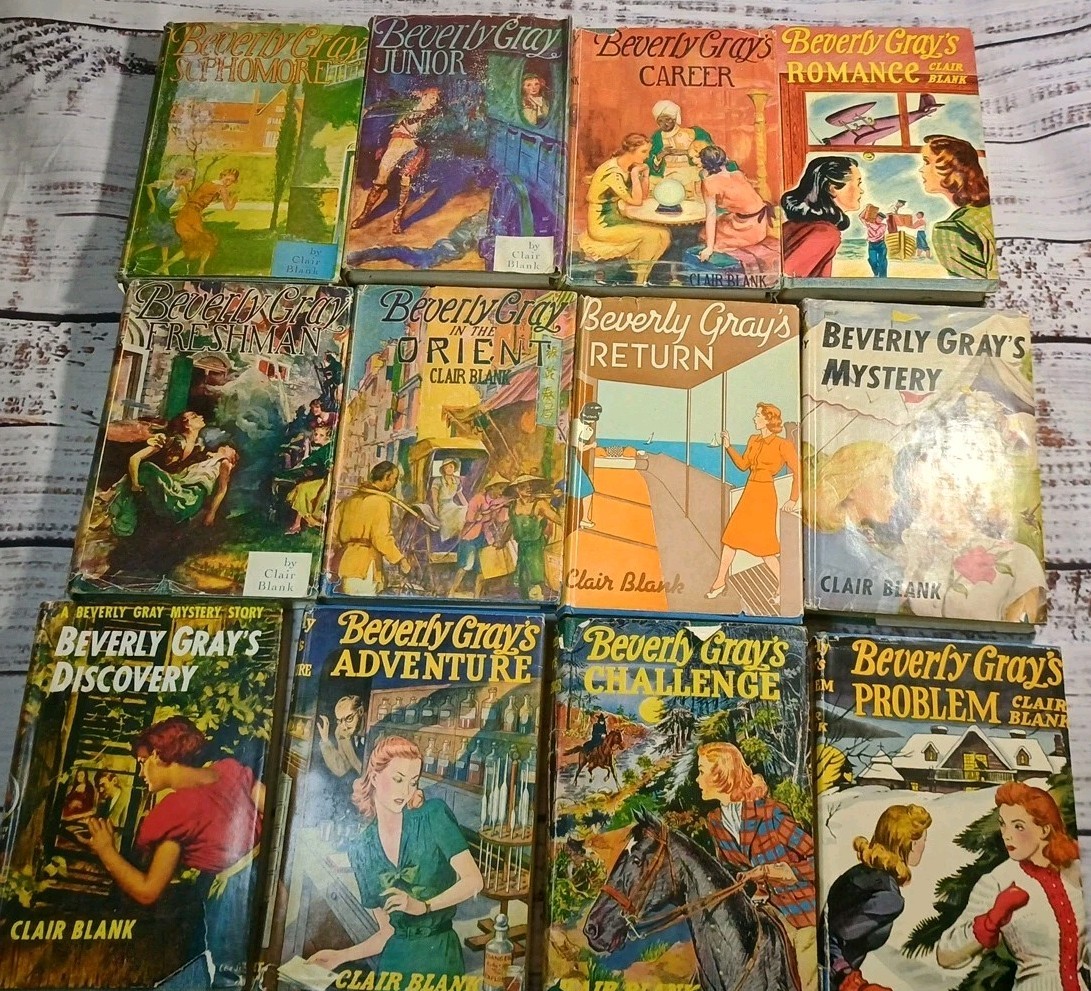 Lot of 12 Vintage Beverly Gray Books HCDJ Clair Blank 1934-1953 Grosset Dunlap