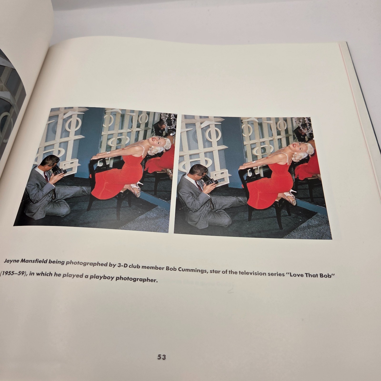 3-D Hollywood Book 1992 Harold Lloyd Photos Marilyn Monroe Vintage HC