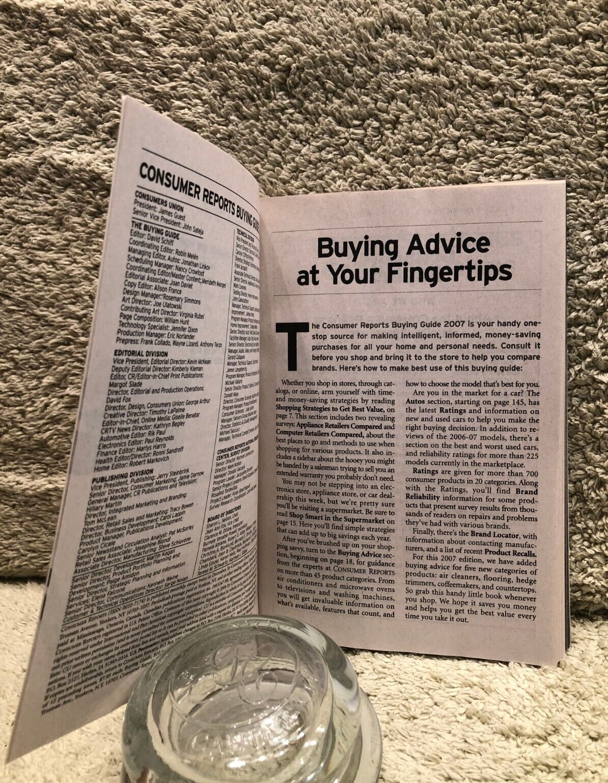 2007 Buying Guide Issue by Consumer Reports- 2006 papperback