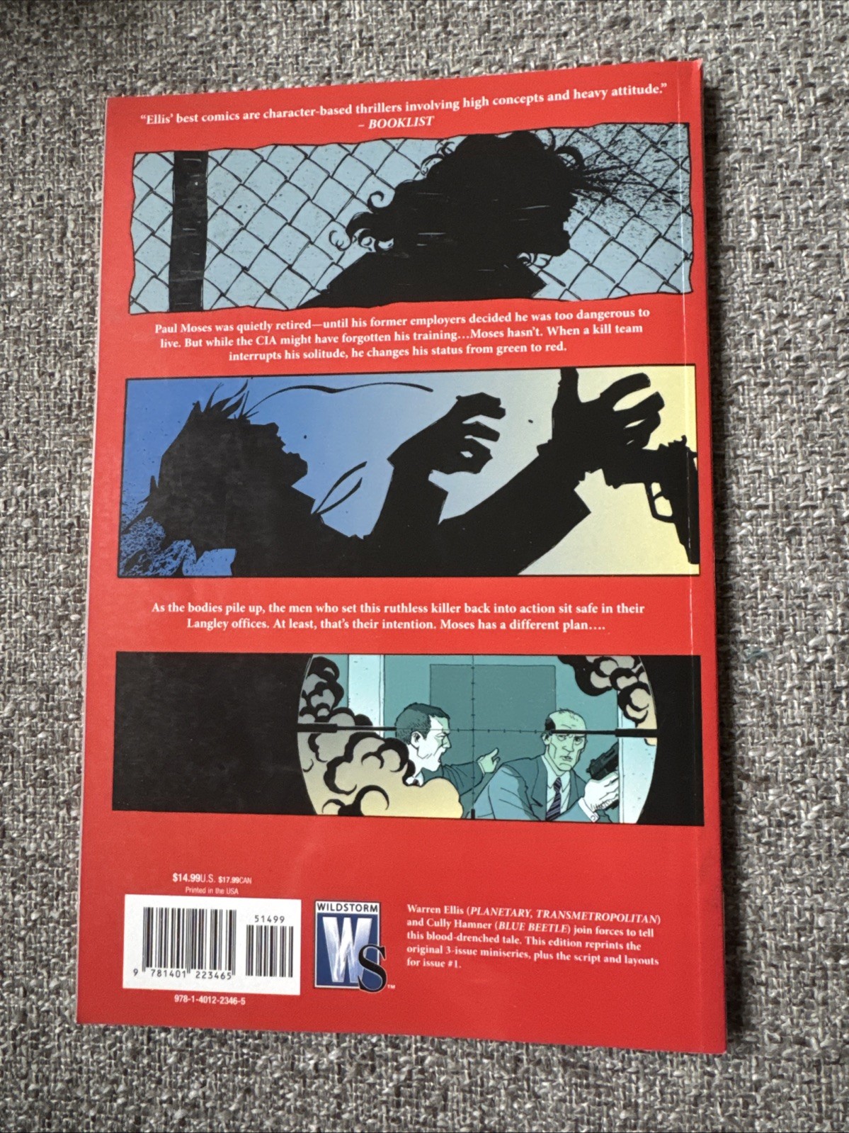 RED DC Comics WB by Warren Ellis & Curly Hammer (2009) Wildstorm Graphic Novel