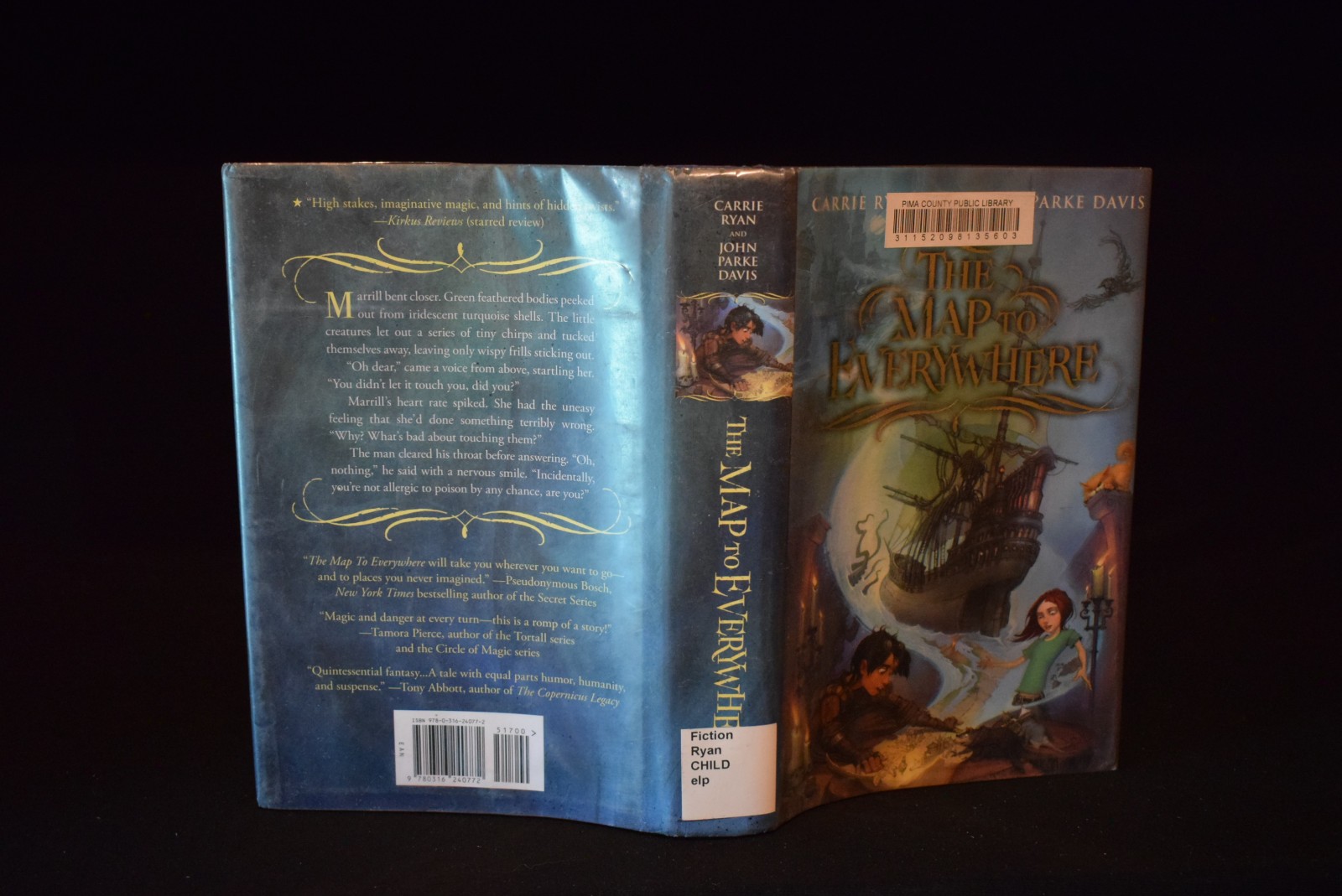 The Map to Everywhere by Carrie Ryan ~ c 2014 ~ Pages 437 ~ Hardcover~Ex Library