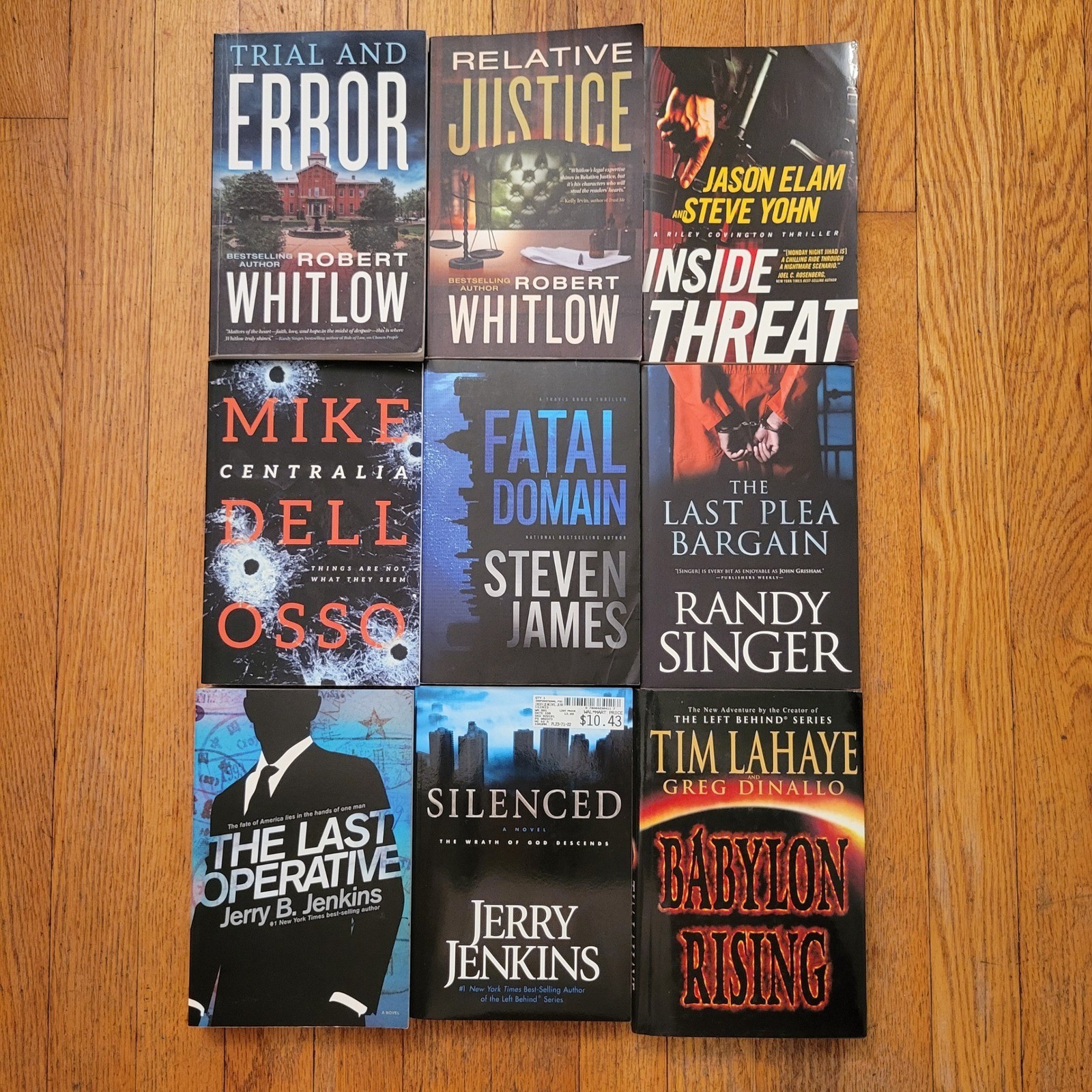 9 Thriller Books Whitlow Jenkins James Singer Legal Suspense Mystery Gift