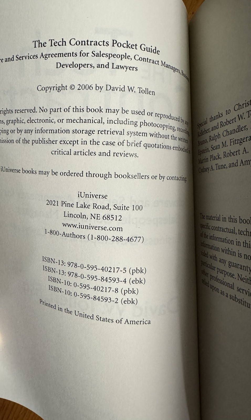 The Tech Contracts Pocket Guide — Software and Services Agreements Book