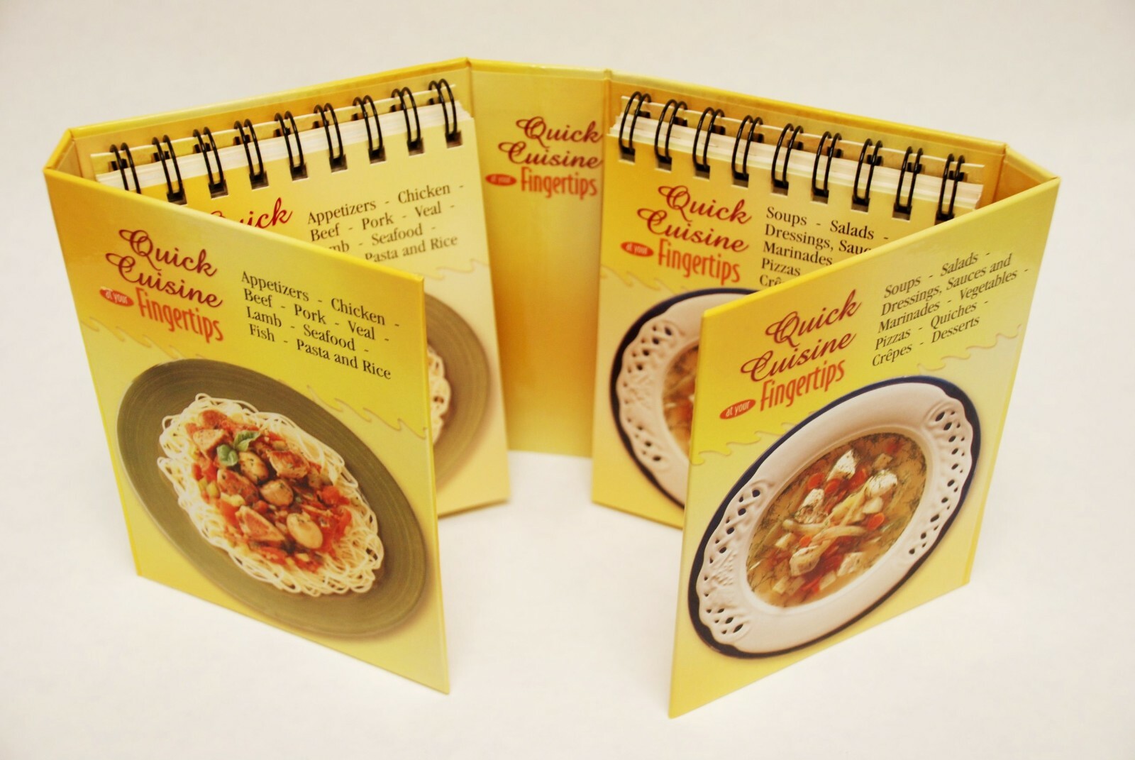 Quick Cuisine At Your Fingertips – Hardcover – Ring/Wire Bound – NEW