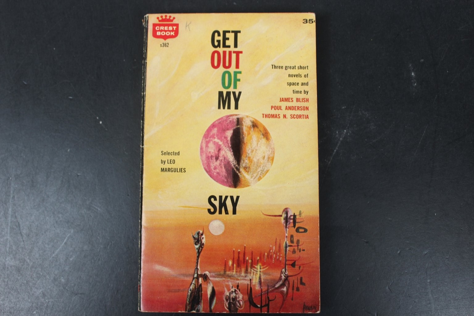 Get Out of My Sky Blish Anderson Scortia 1960 First Crest Sci-Fi Anthology PB