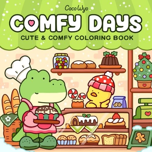 Comfy Days: Coloring Book for Adults and Teens Featuring Super Cute Animal C…