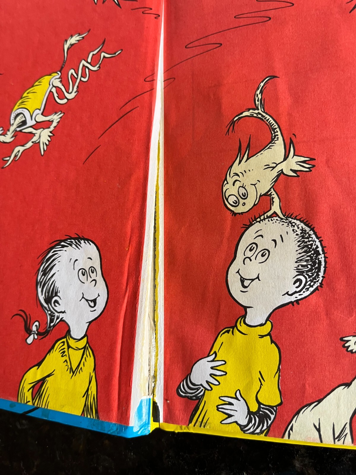 One Fish Two Fish Red blue fish Dr. Seuss Beginner Book Hardcover #3 6.25″x8.75″