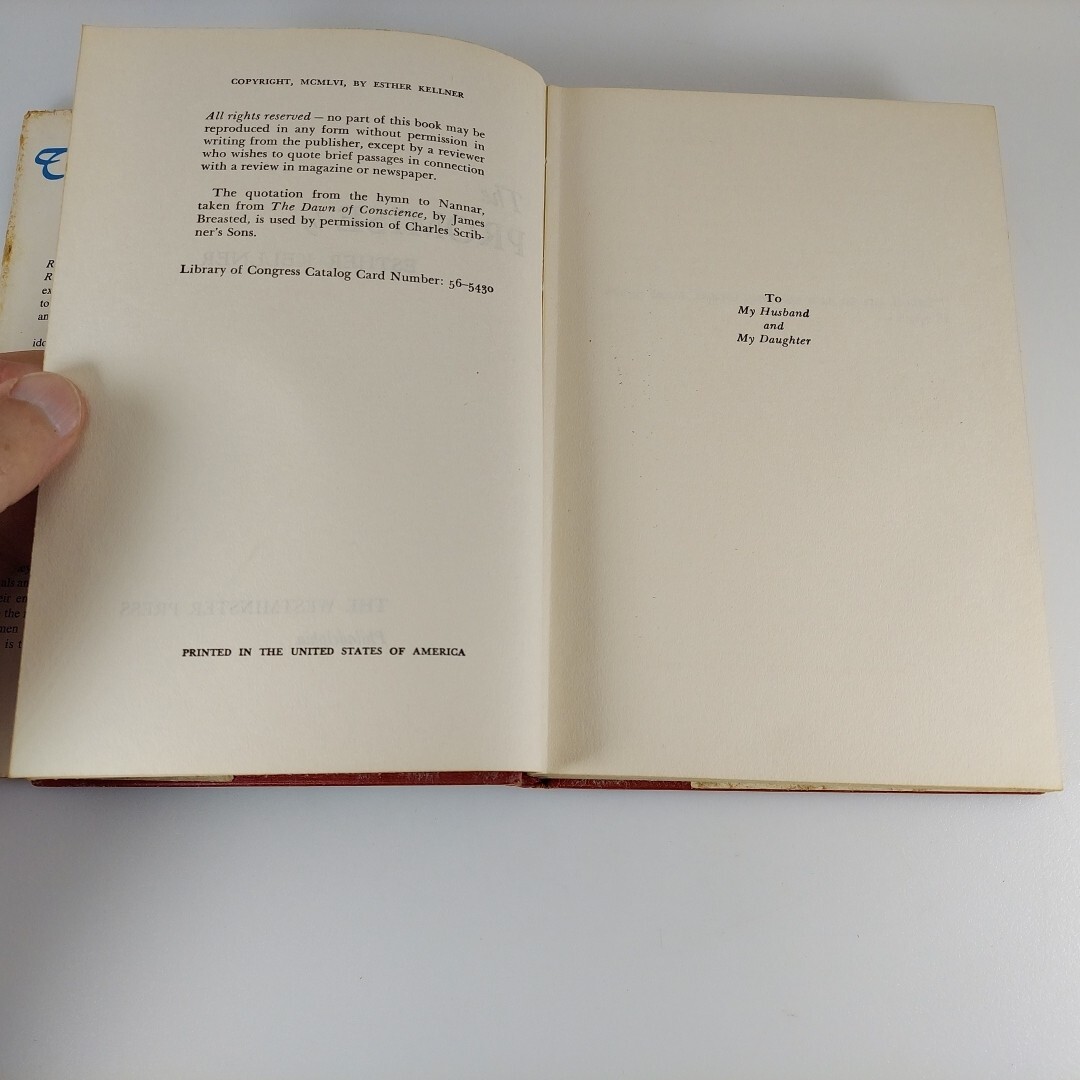 The Promise Esther Kellner 1956 Westminster Press Book Club Edition HCDJ