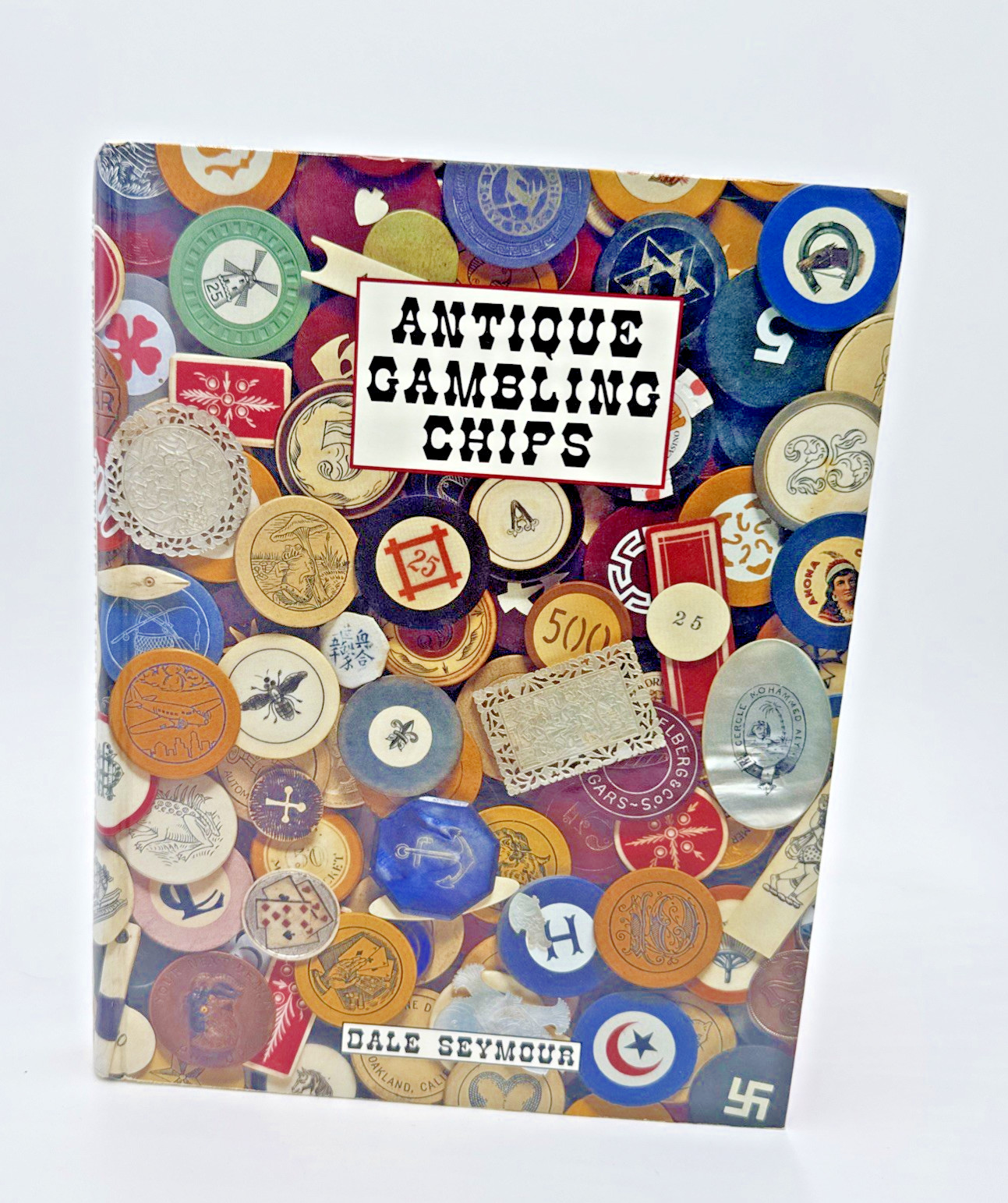 Antique Gambling Chips HC 1985 SIGNED Seymour 323/500 First Ed