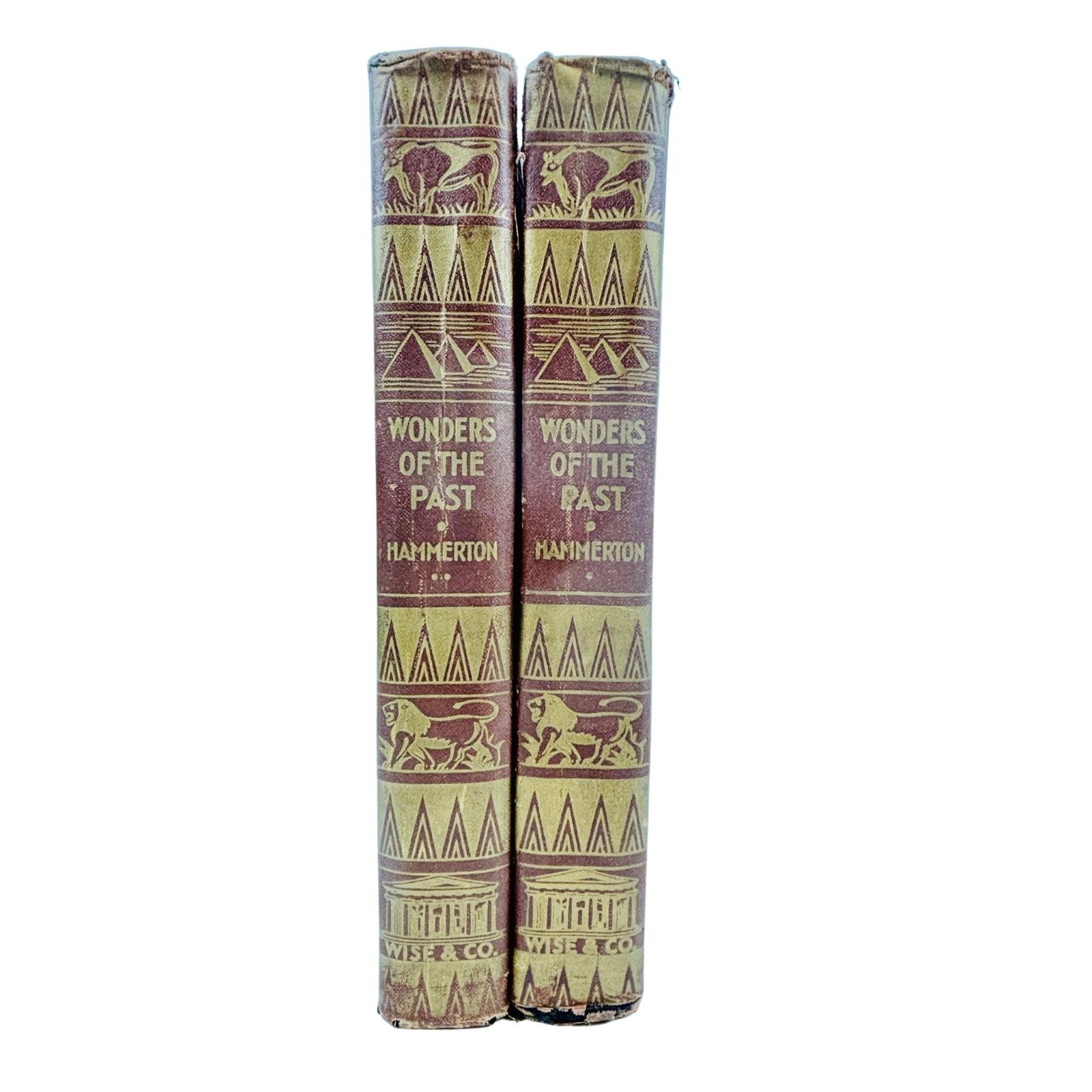 Wonders of the Past 1937 Complete 2 Volume Set Fold Out Maps 1450 Illustrations