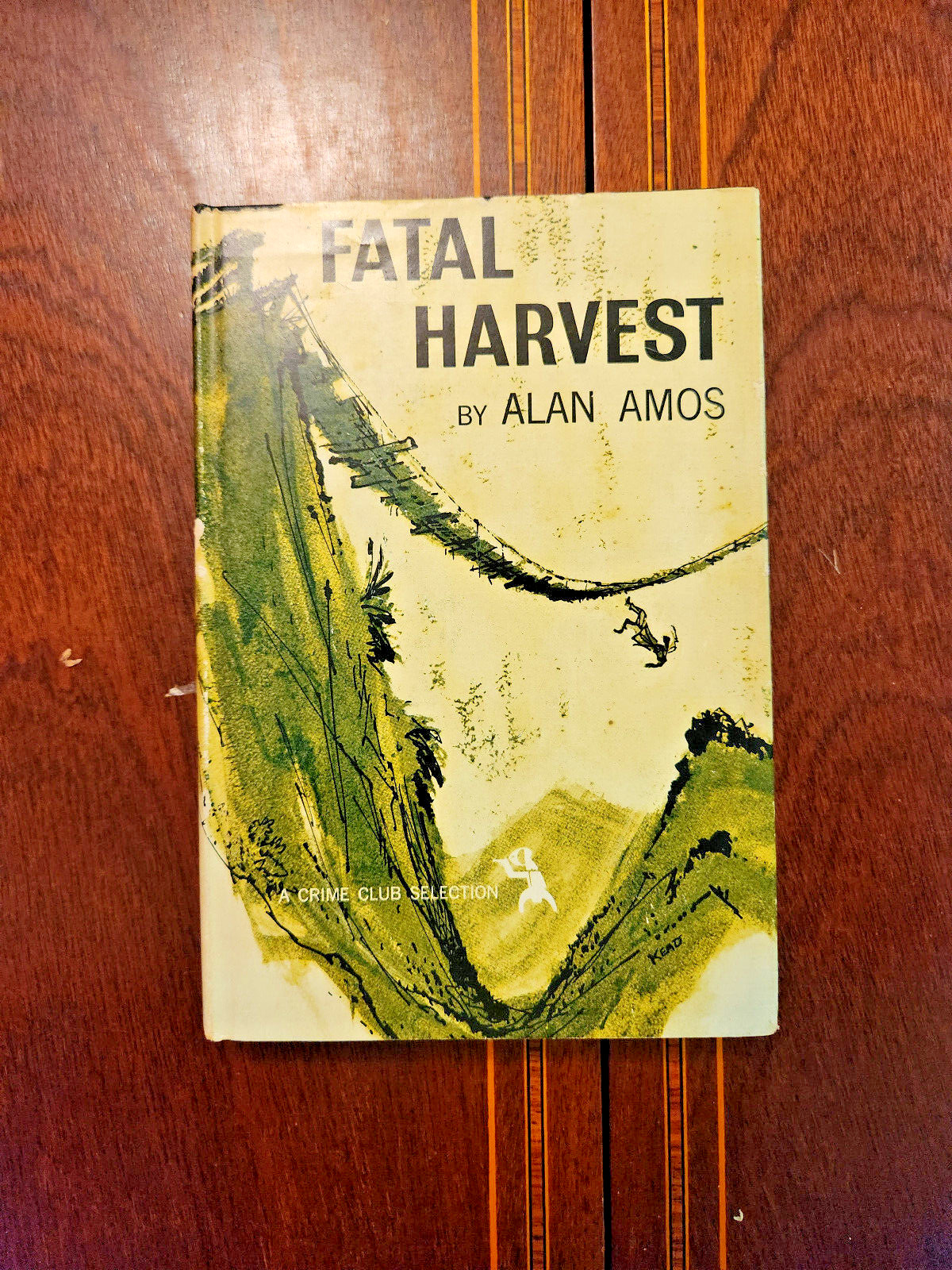 FATAL HARVEST ALAN AMOS 1957 CRIME CLUB 1ST EDITION HCDJ