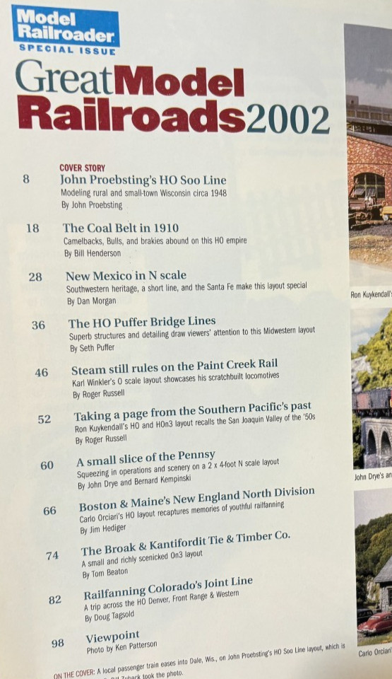 Model Railroader Magazine Presents Great Model Railroads 2002