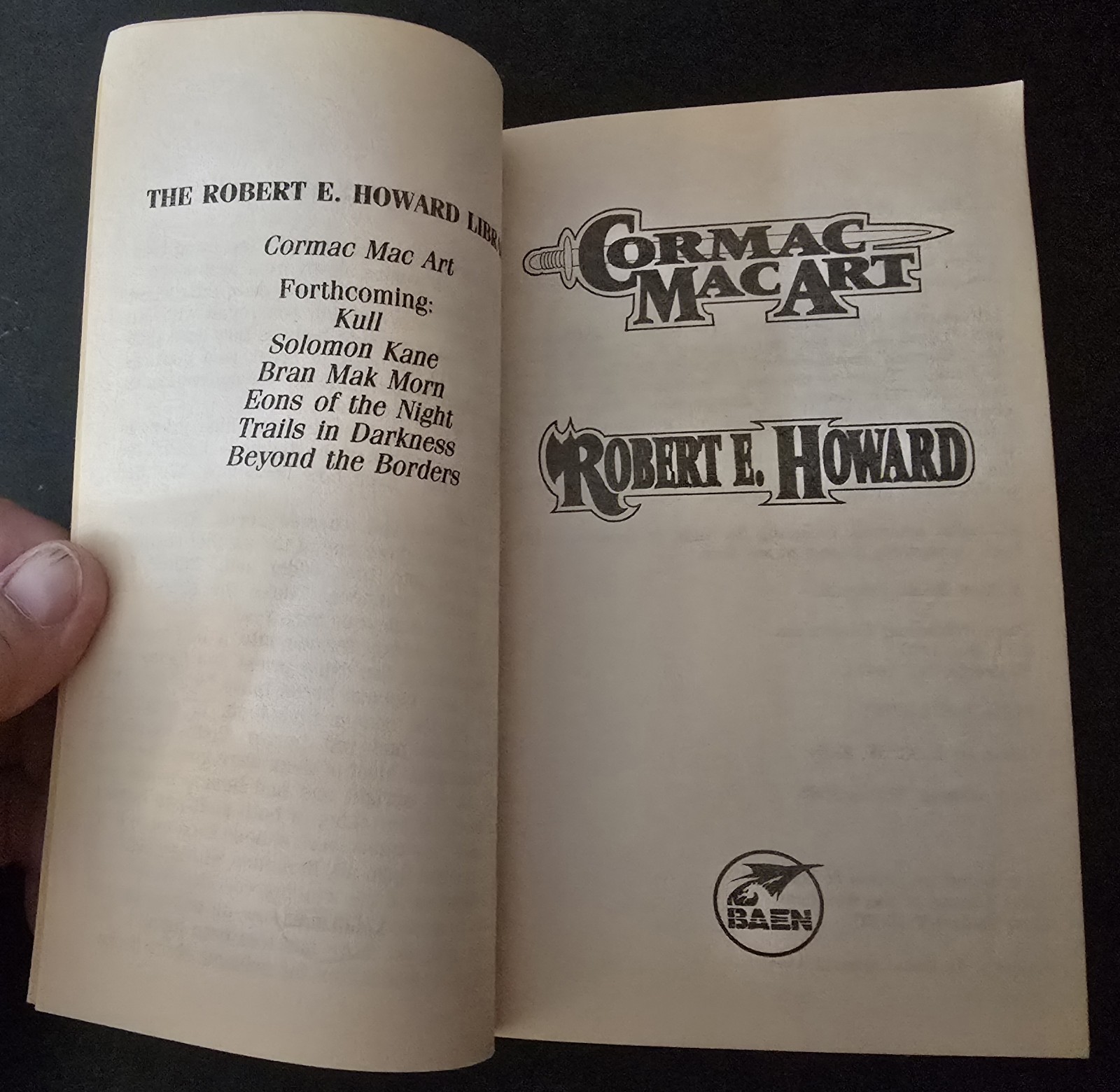 Cormac Mac Art & Kull – Robert E. Howard Library Vols I & II – Baen