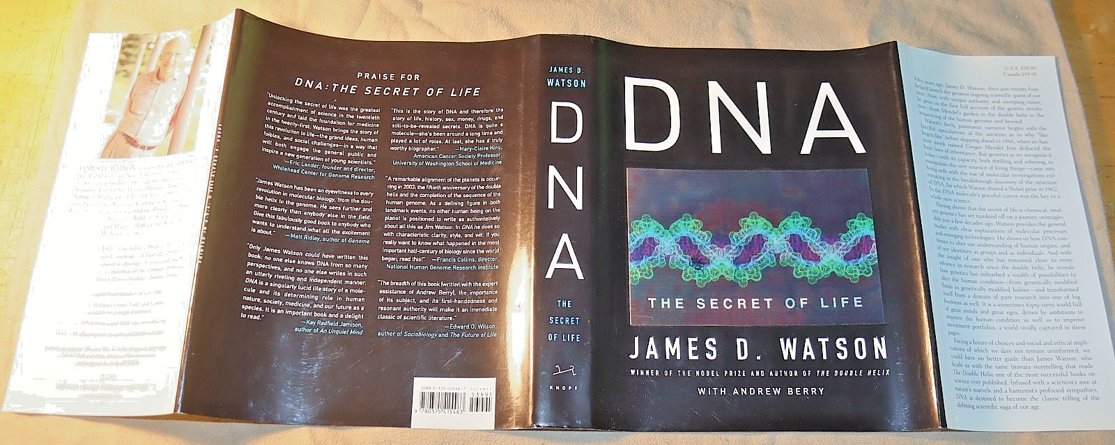 James D. Watson Signed Autographed First 1st Edition DNA: THE SECRET OF LIFE