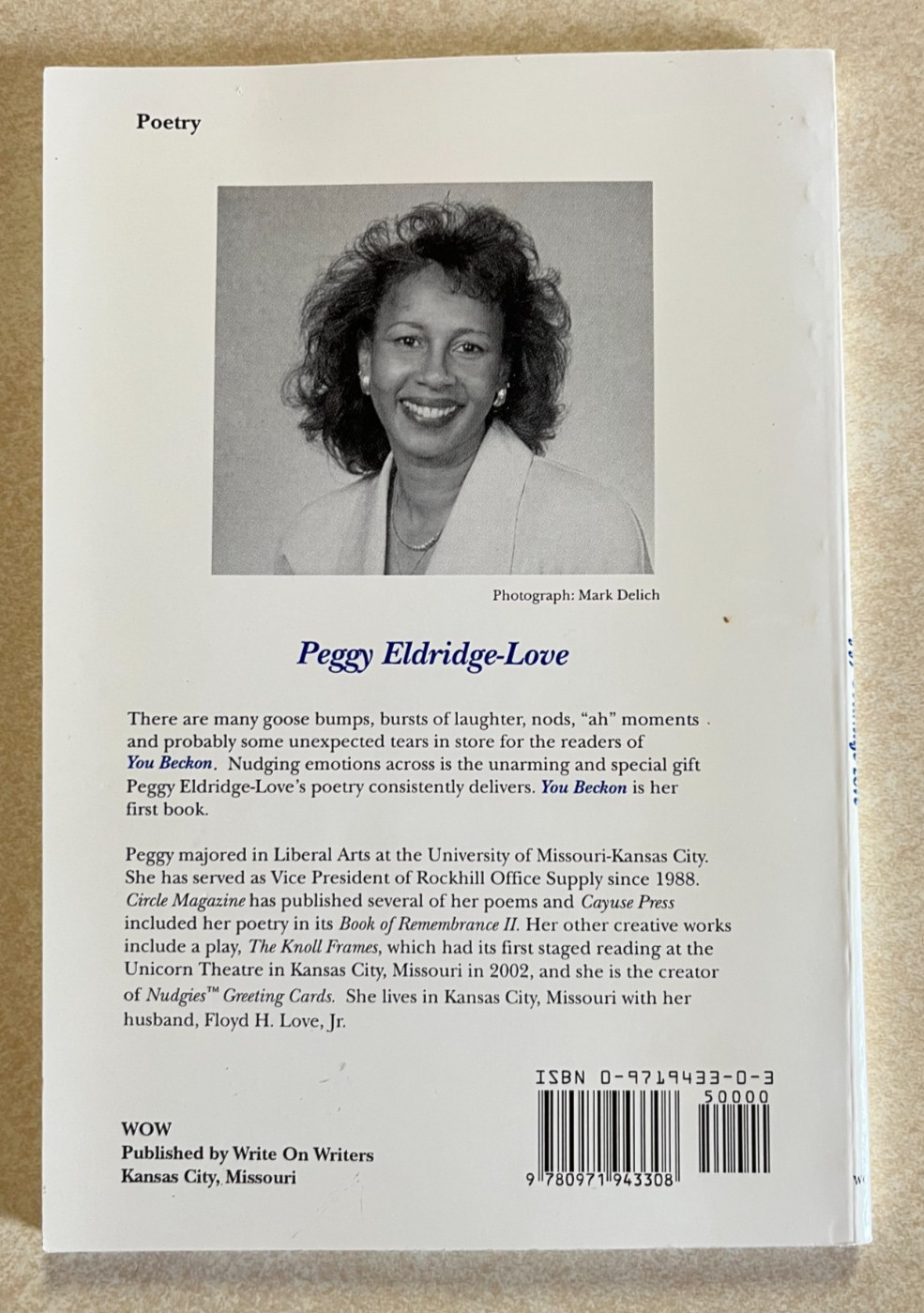 2002 You Beckon by Peggy Eldridge-Love-Author Inscribed & Signed 1st Edition
