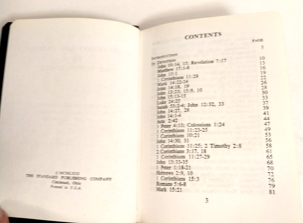 Meditations and Prayers for the Lord’s Table by Ard Hoven Mini Book Leather 1963