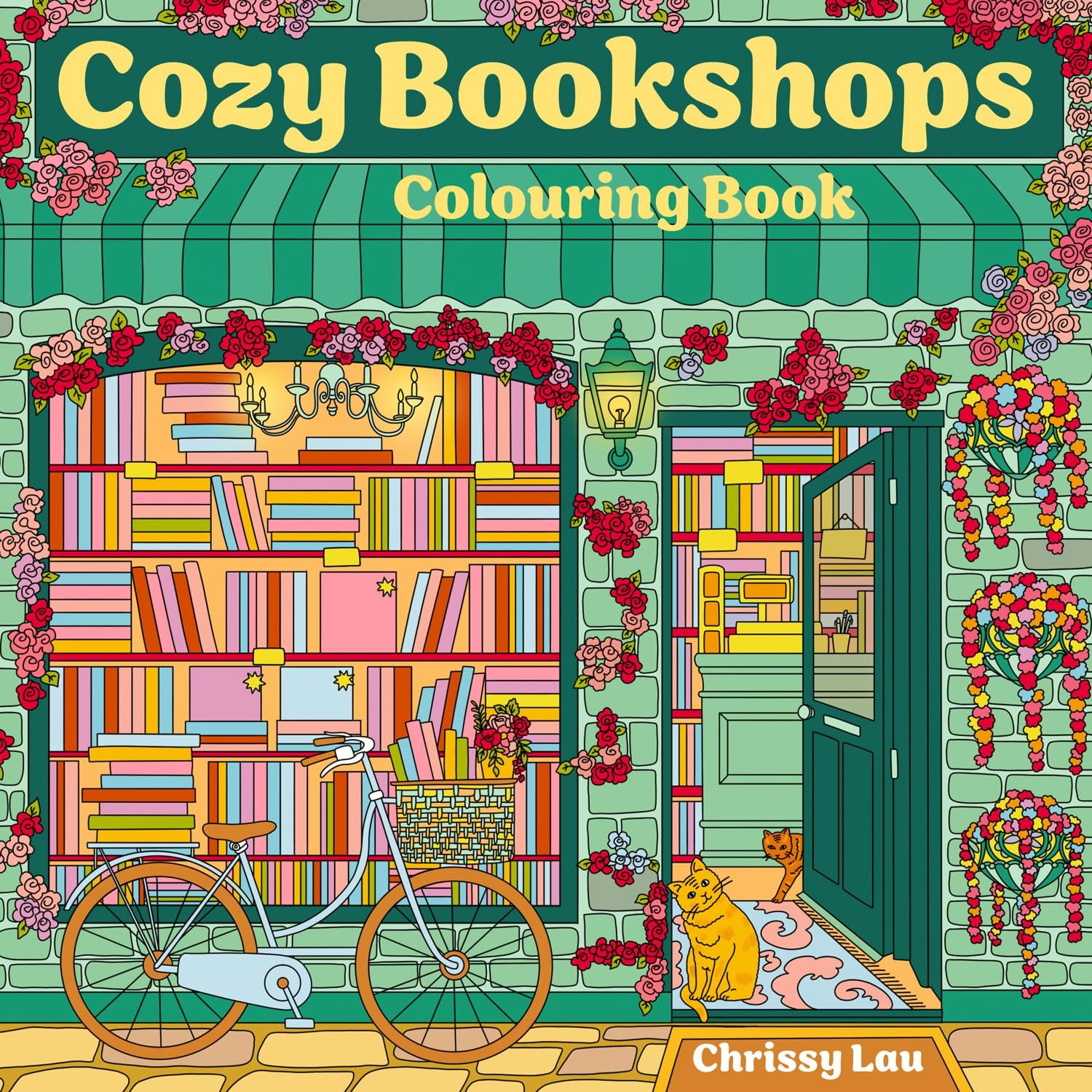 Cozy Bookshops: Colouring Book: For fans of Coco Wyo, colour you