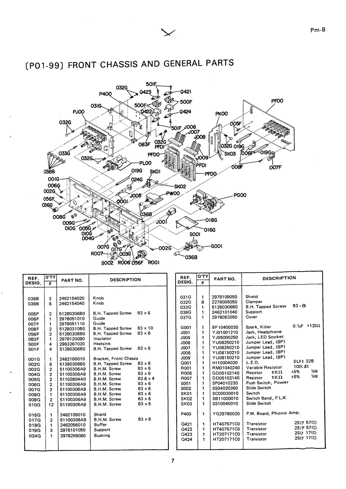 MARANTZ PM-8 Amplifier ST-8 Tuner Service Manual – BOUND – COVERS – XL FOLDOUTS