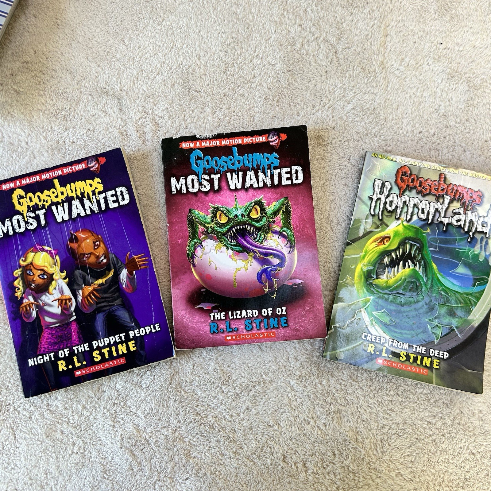 Goosebumps Lot Of 3 Most Wanted, Lizard Of Oz Creep From The Deep Puppet People