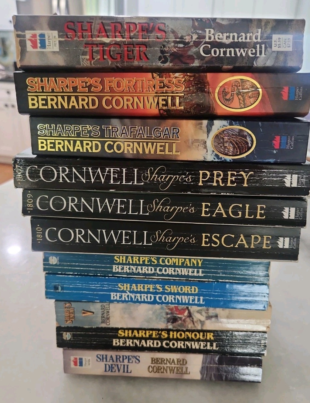 Lot of 11 Sharpe Series Books by Bernard Cornwell Paperbacks Good to Very Good