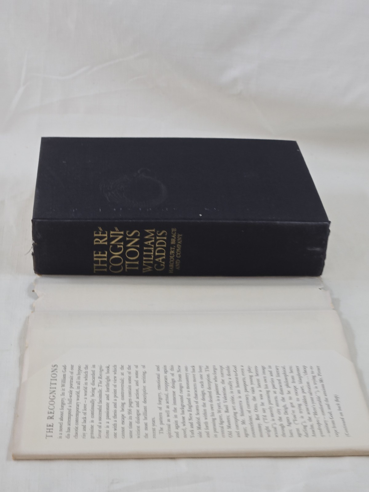 The Recognitions by William Gaddis 1955 First Edition Harcourt Brace & Company