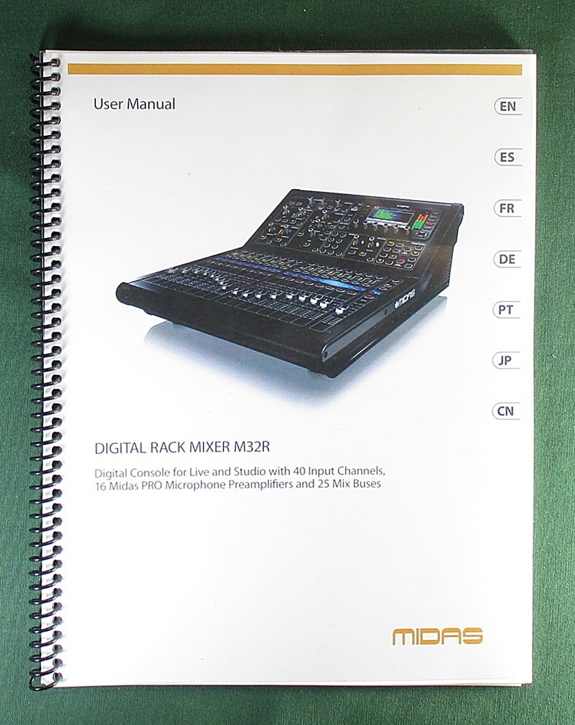 Midas M32R User Manual with Protective Covers