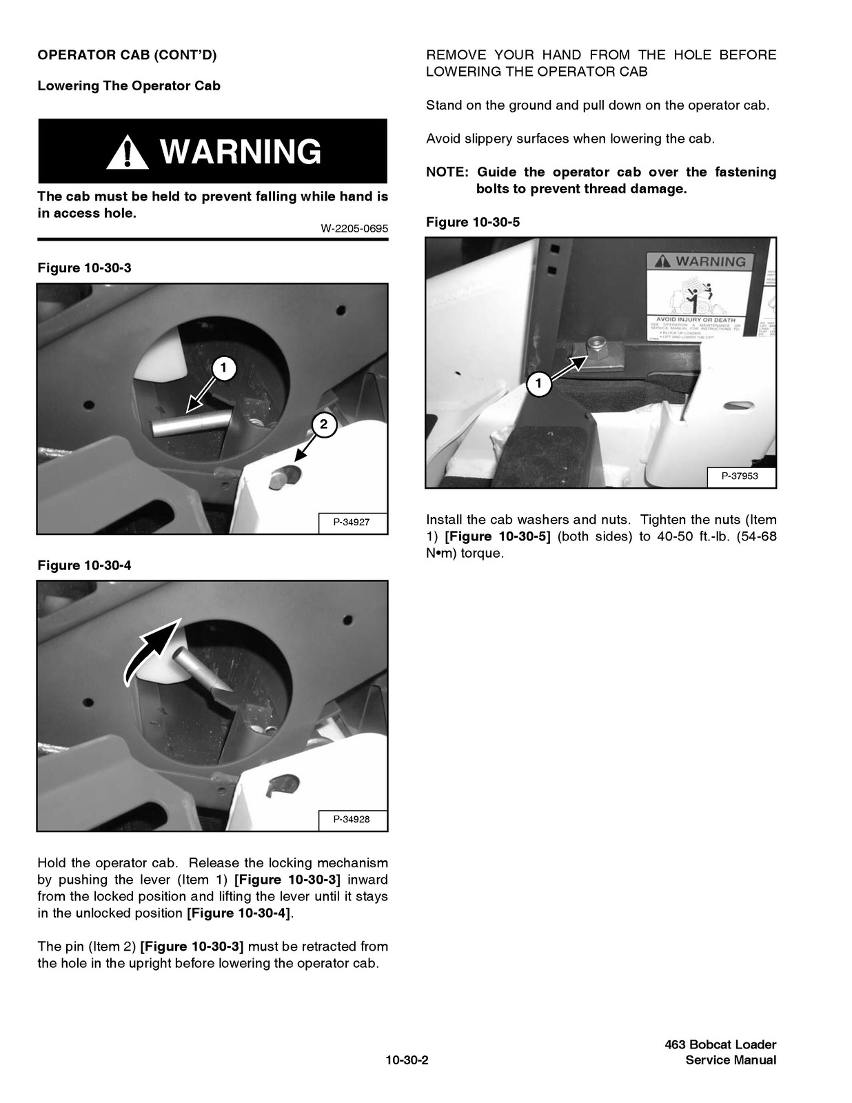 BOBCAT 463 Skid Steer Loader Service Manual 2006 SN 522111001 Up, FOLDOUTS