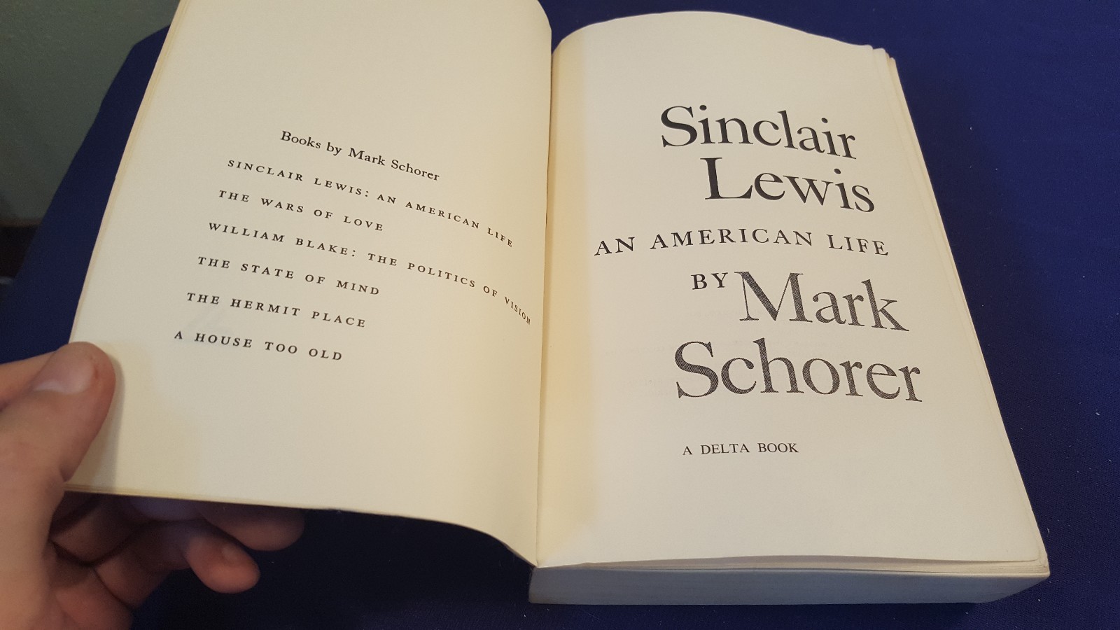 1961 SINCLAIR LEWIS: An American Life Paperback Book by MARK SCHORER