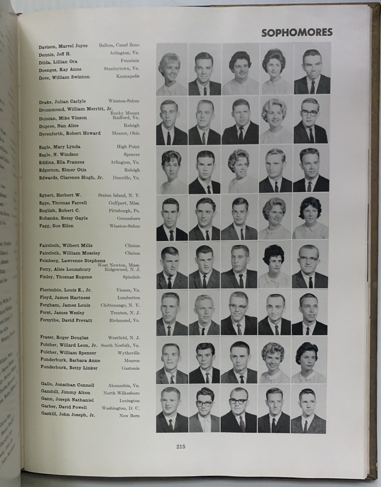 1962 WAKE FOREST UNIVERSITY YEARBOOK, THE HOWLER, WINSTON-SALEM, NC