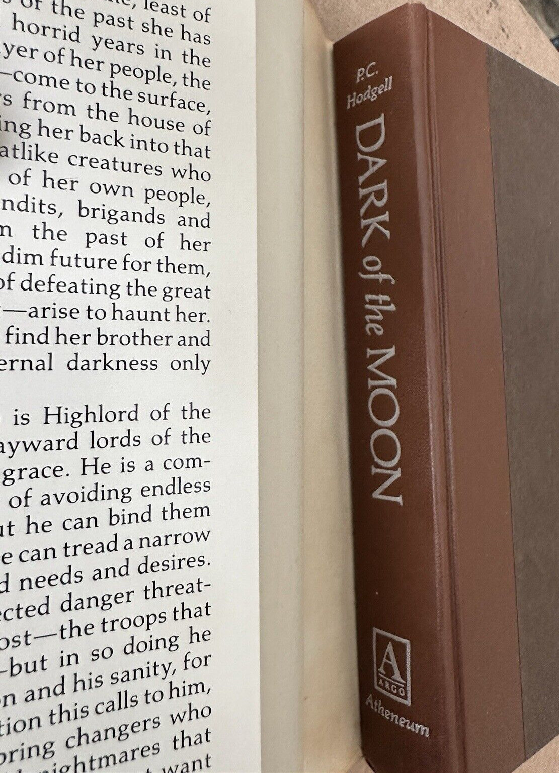 Dark of the Moon, by P.C. Hodgell Fantasy Sci Fi Hardback 1985 Book Club