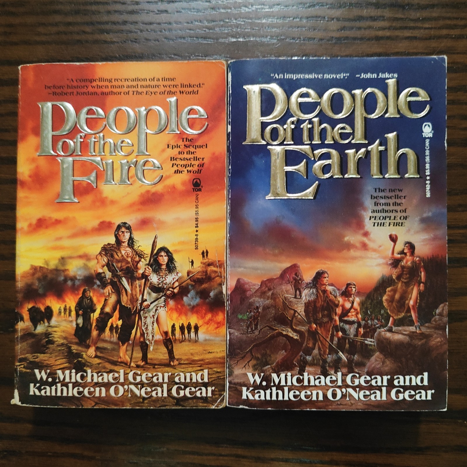 W. Michael Gear First Americans Set – People of the Fire & Earth – Paperback Lot